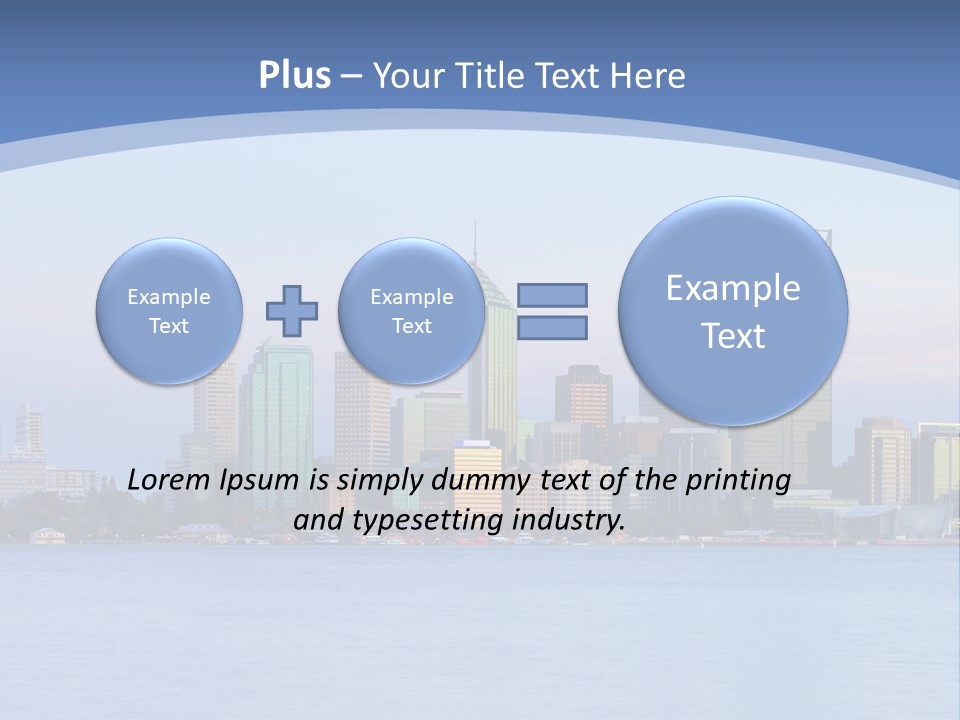 A City Skyline With A Blue Sky In The Background PowerPoint Template