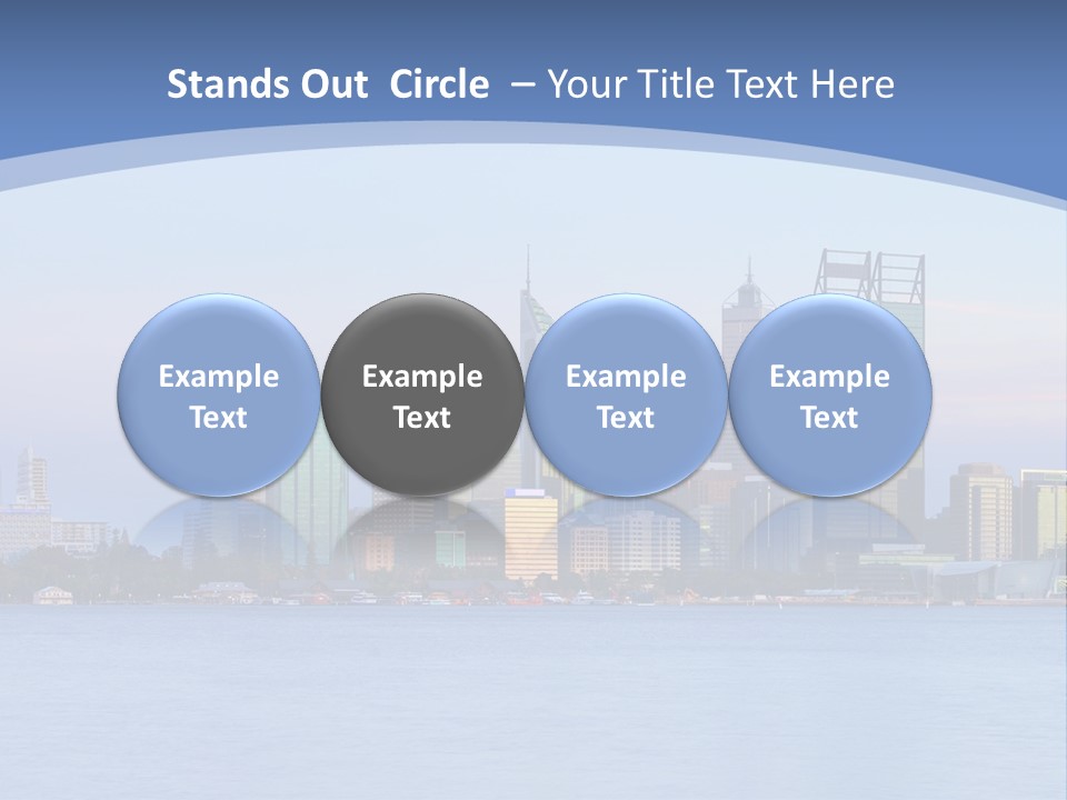 A City Skyline With A Blue Sky In The Background PowerPoint Template