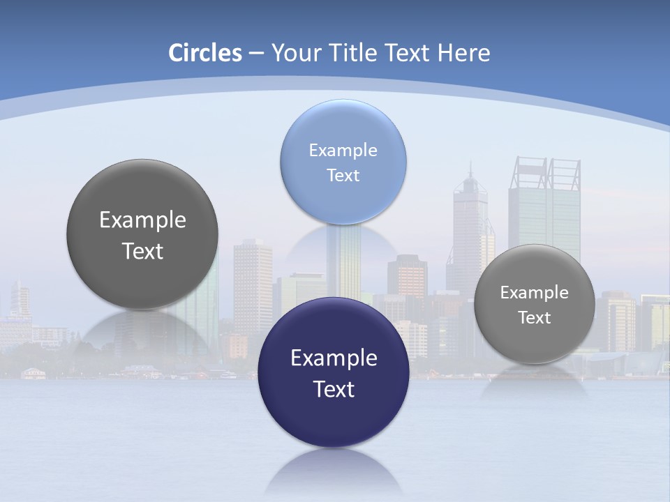 A City Skyline With A Blue Sky In The Background PowerPoint Template