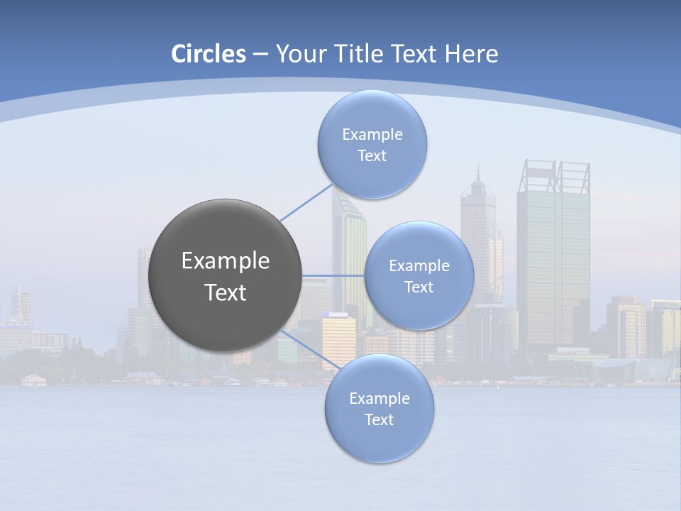 A City Skyline With A Blue Sky In The Background PowerPoint Template