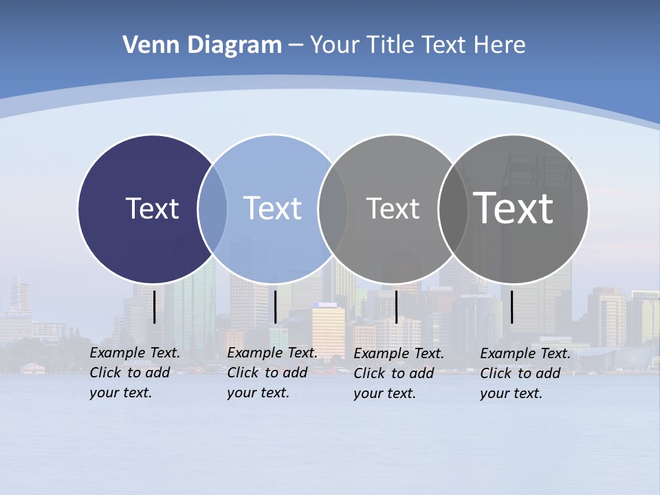 A City Skyline With A Blue Sky In The Background PowerPoint Template