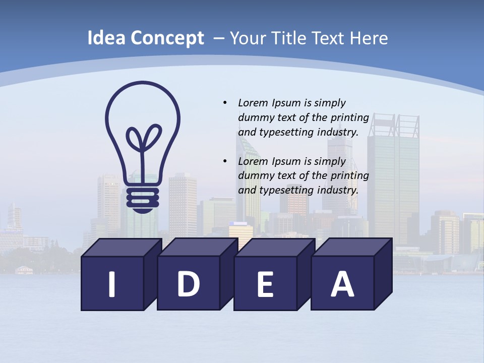 A City Skyline With A Blue Sky In The Background PowerPoint Template