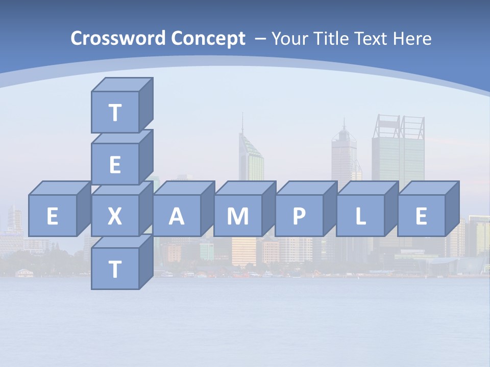 A City Skyline With A Blue Sky In The Background PowerPoint Template