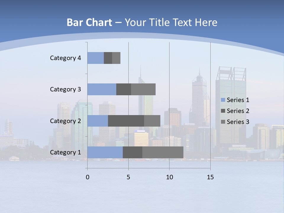 A City Skyline With A Blue Sky In The Background PowerPoint Template