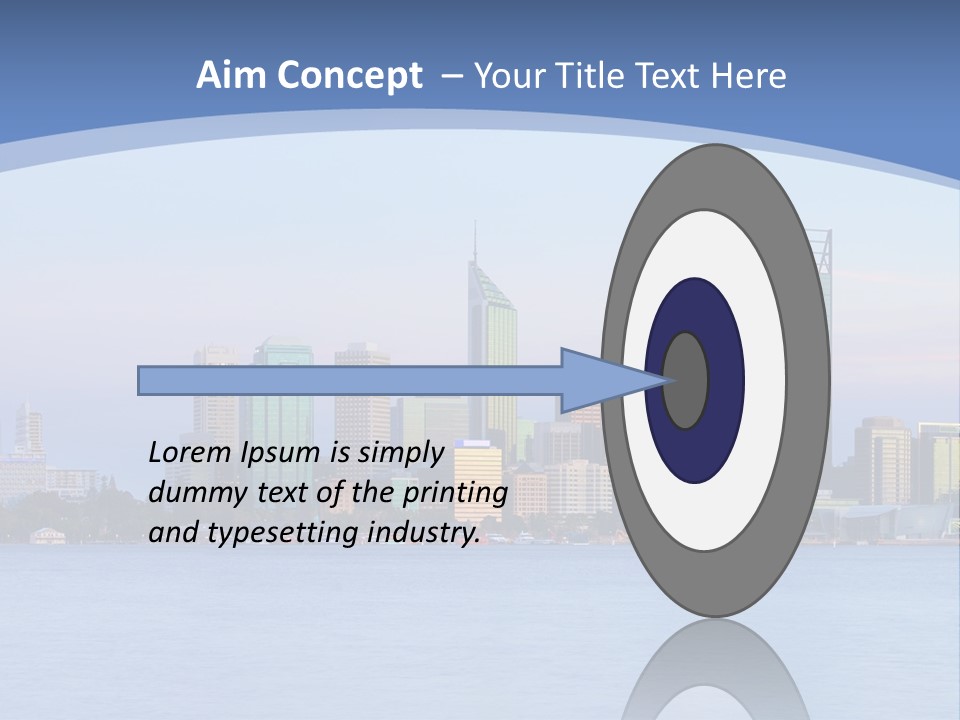 A City Skyline With A Blue Sky In The Background PowerPoint Template