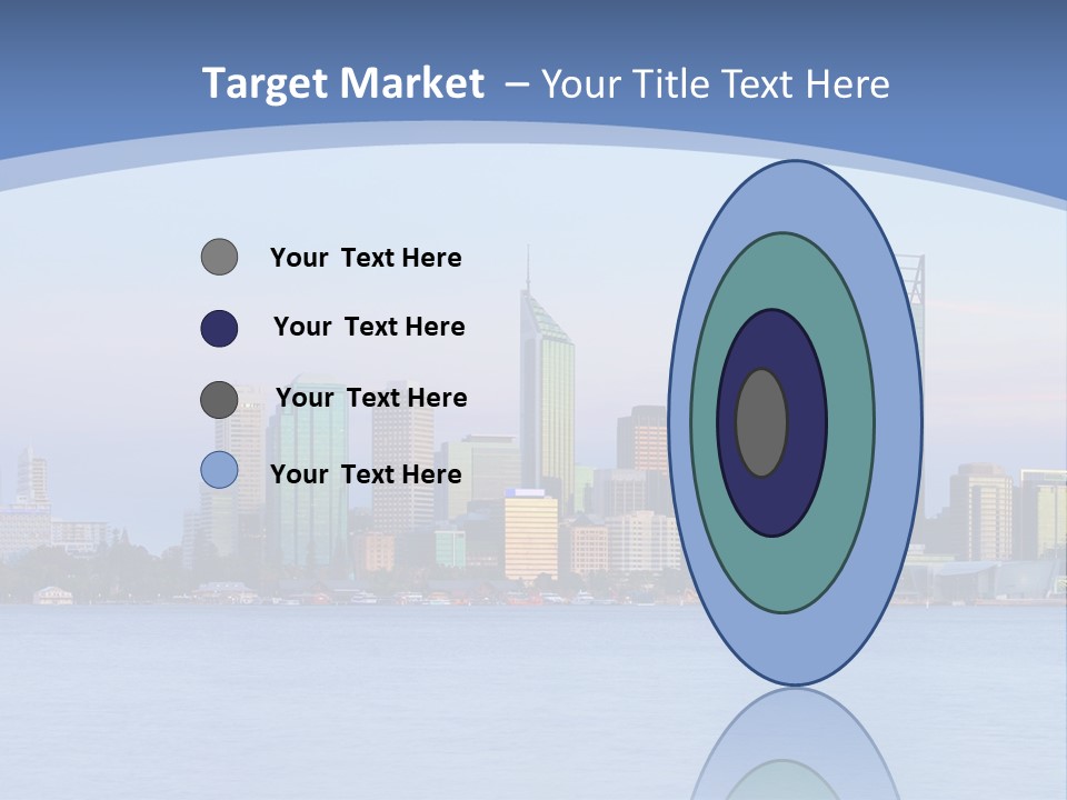 A City Skyline With A Blue Sky In The Background PowerPoint Template
