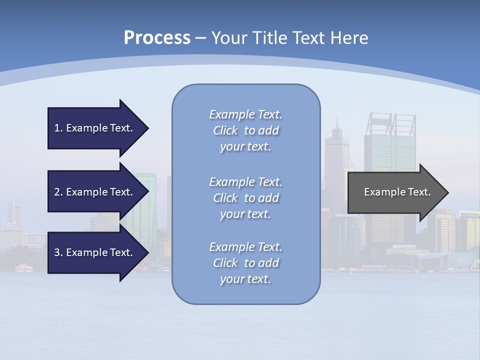 A City Skyline With A Blue Sky In The Background PowerPoint Template