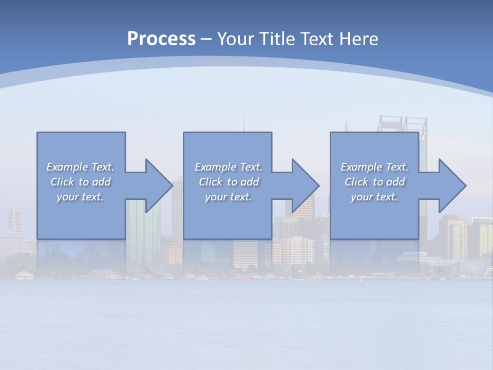 A City Skyline With A Blue Sky In The Background PowerPoint Template