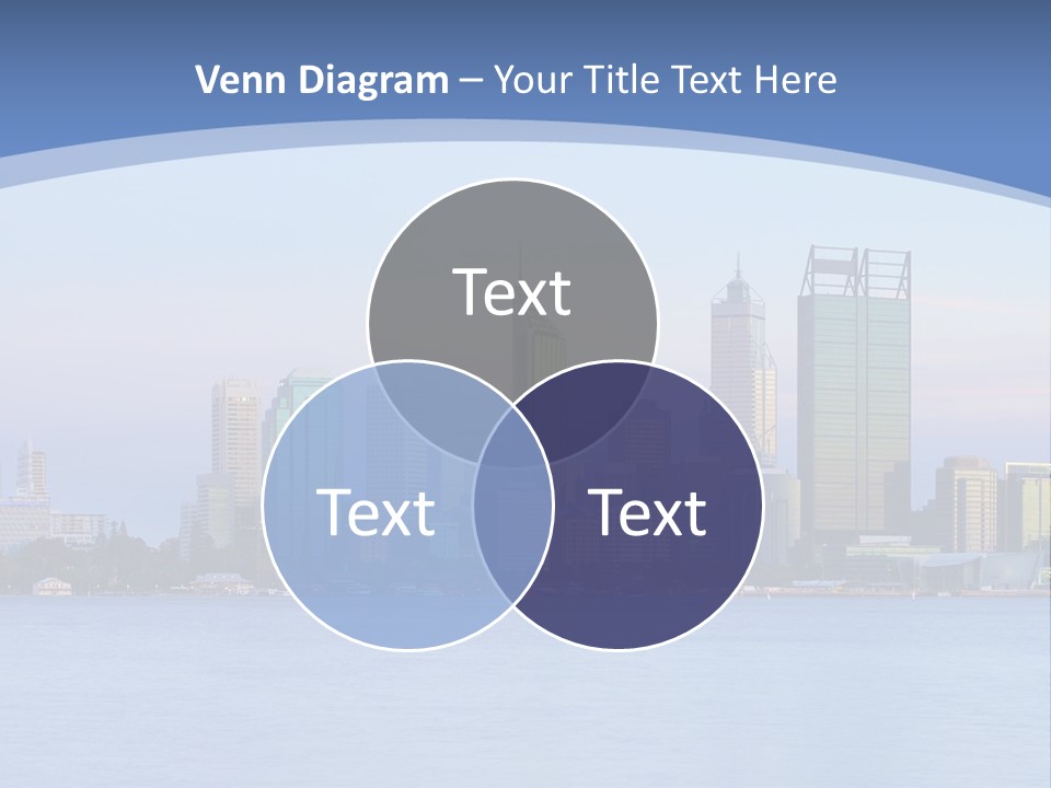 A City Skyline With A Blue Sky In The Background PowerPoint Template