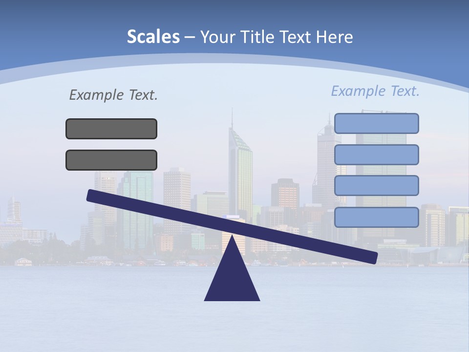 A City Skyline With A Blue Sky In The Background PowerPoint Template