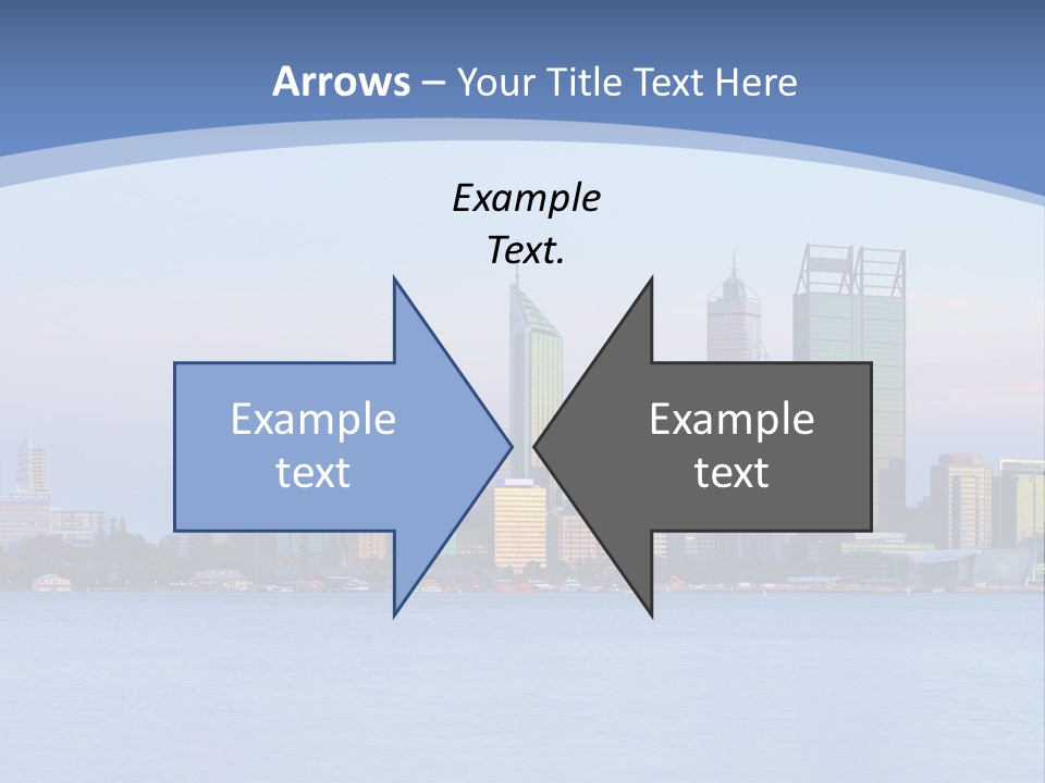 A City Skyline With A Blue Sky In The Background PowerPoint Template