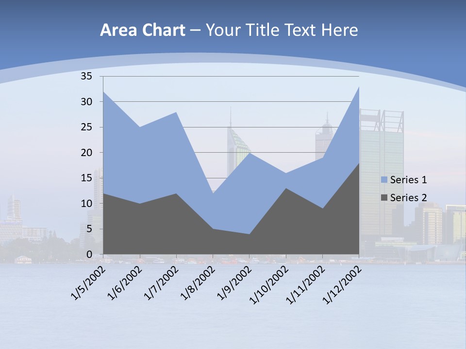 A City Skyline With A Blue Sky In The Background PowerPoint Template