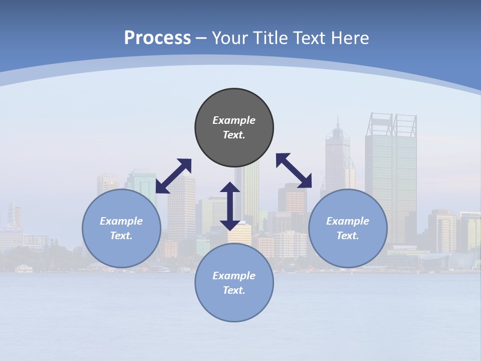 A City Skyline With A Blue Sky In The Background PowerPoint Template