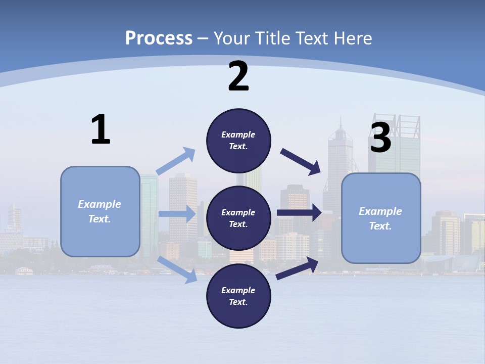 A City Skyline With A Blue Sky In The Background PowerPoint Template