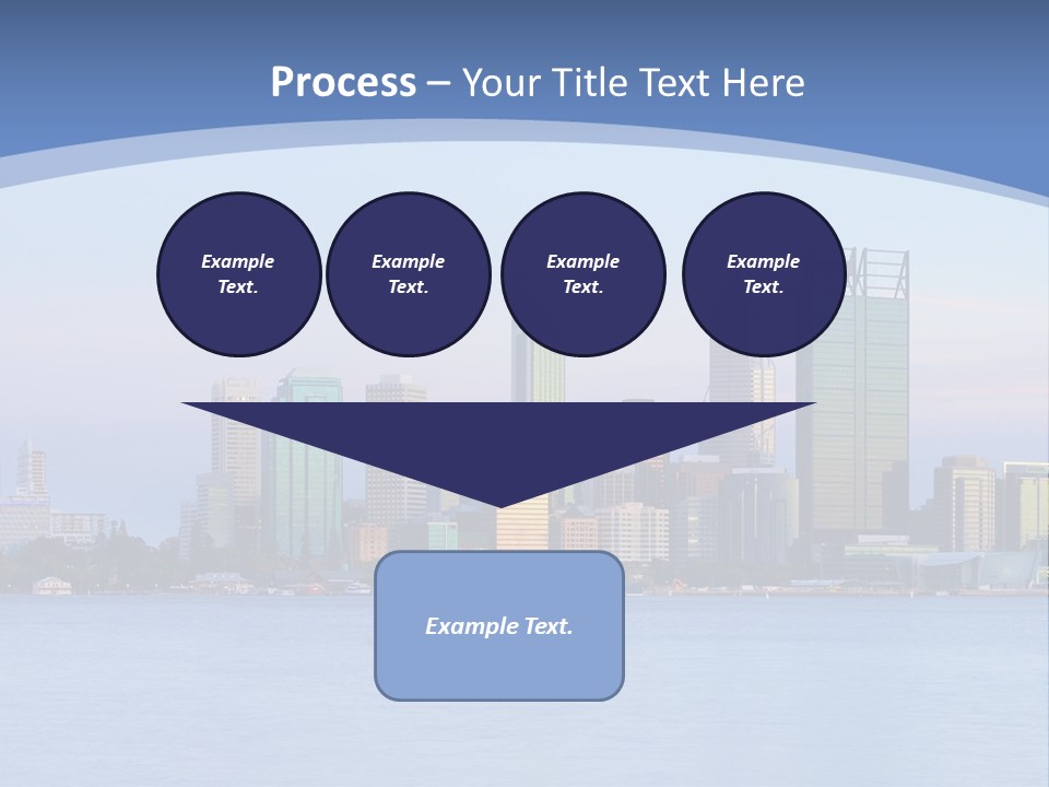 A City Skyline With A Blue Sky In The Background PowerPoint Template
