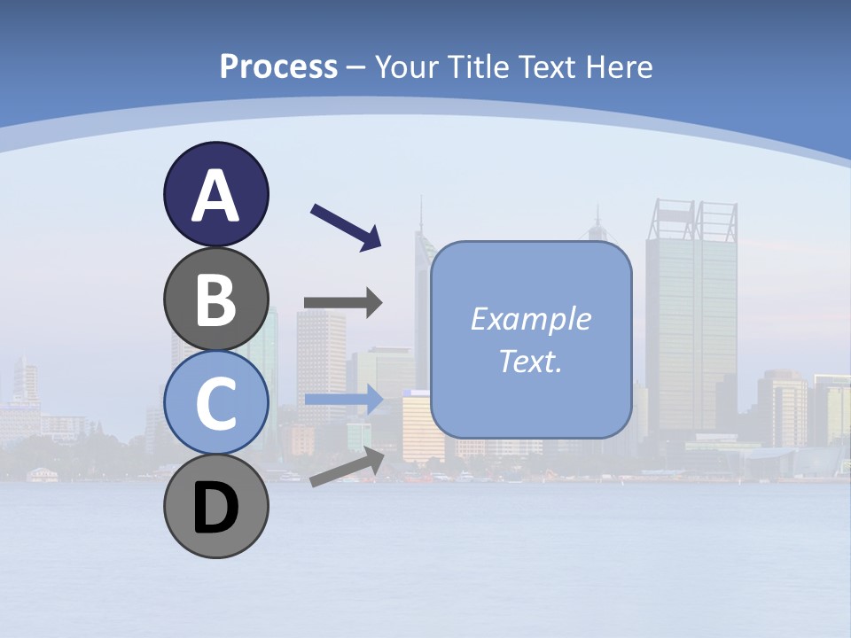 A City Skyline With A Blue Sky In The Background PowerPoint Template