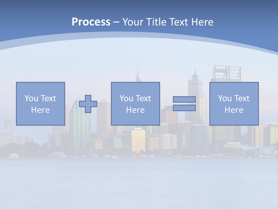A City Skyline With A Blue Sky In The Background PowerPoint Template
