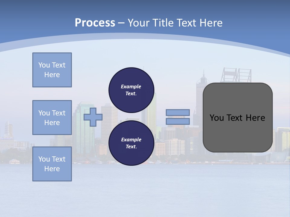 A City Skyline With A Blue Sky In The Background PowerPoint Template