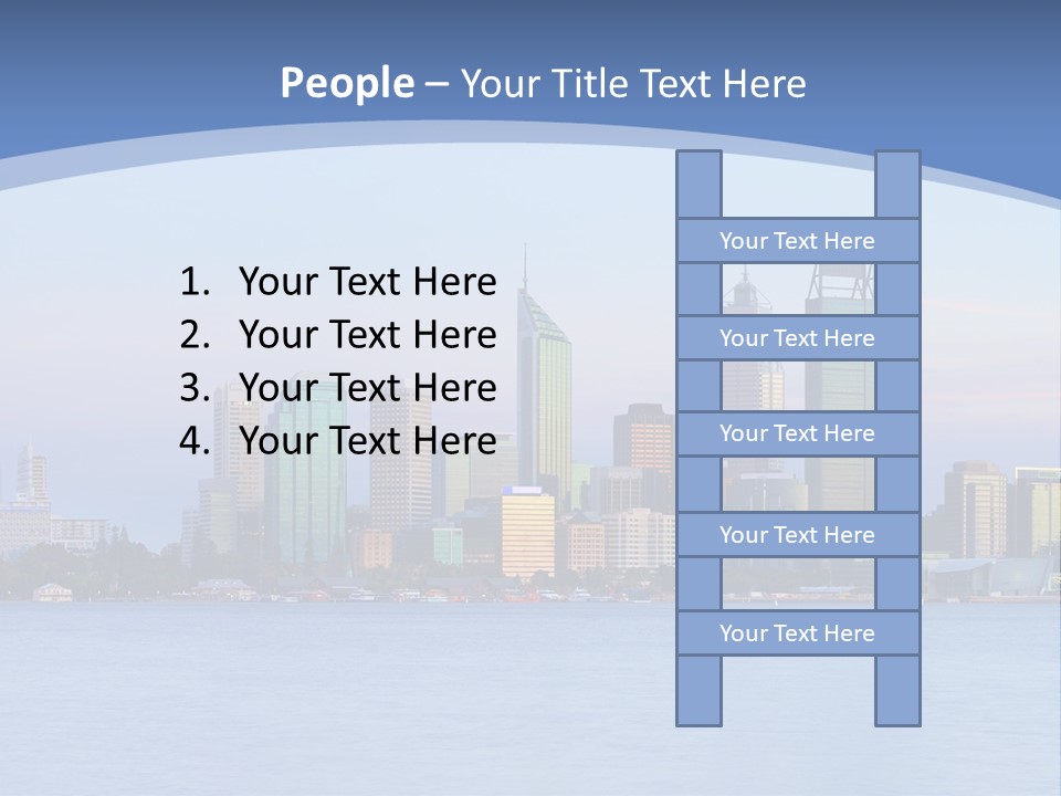 A City Skyline With A Blue Sky In The Background PowerPoint Template