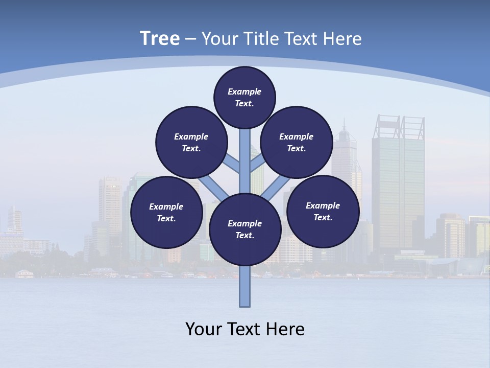 A City Skyline With A Blue Sky In The Background PowerPoint Template