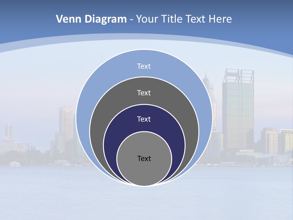 A City Skyline With A Blue Sky In The Background PowerPoint Template