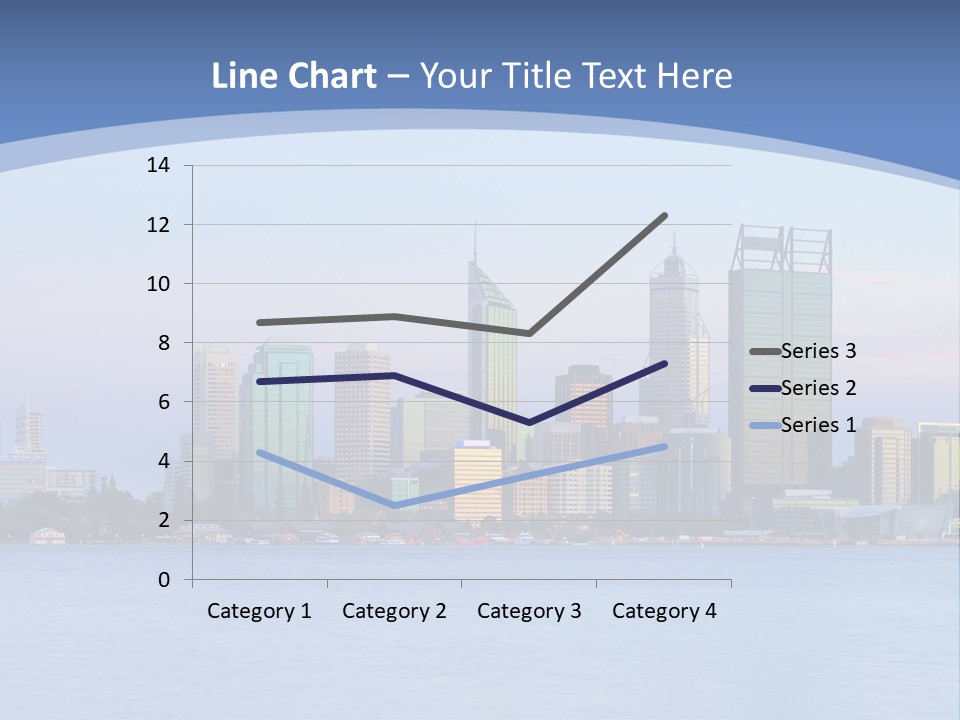 A City Skyline With A Blue Sky In The Background PowerPoint Template
