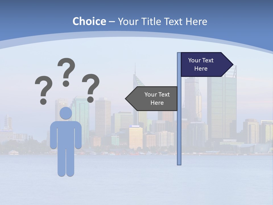 A City Skyline With A Blue Sky In The Background PowerPoint Template