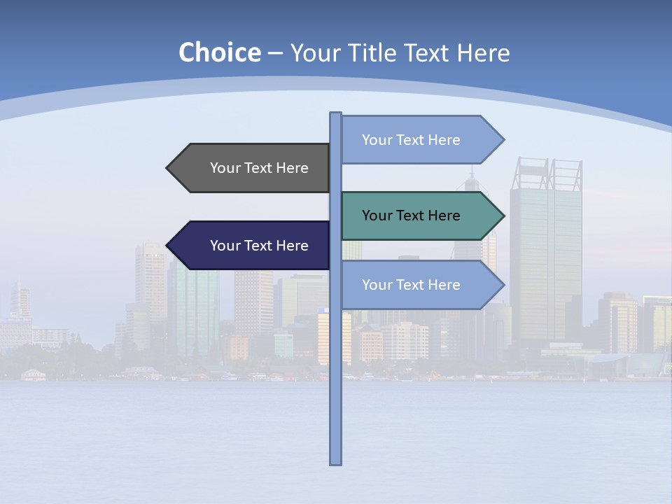 A City Skyline With A Blue Sky In The Background PowerPoint Template