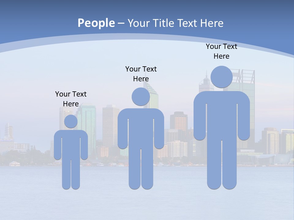 A City Skyline With A Blue Sky In The Background PowerPoint Template