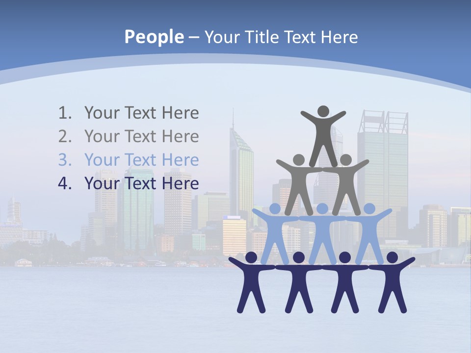 A City Skyline With A Blue Sky In The Background PowerPoint Template