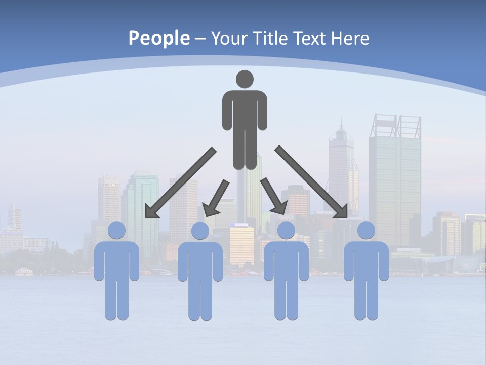 A City Skyline With A Blue Sky In The Background PowerPoint Template