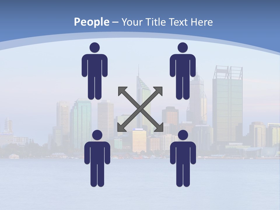 A City Skyline With A Blue Sky In The Background PowerPoint Template