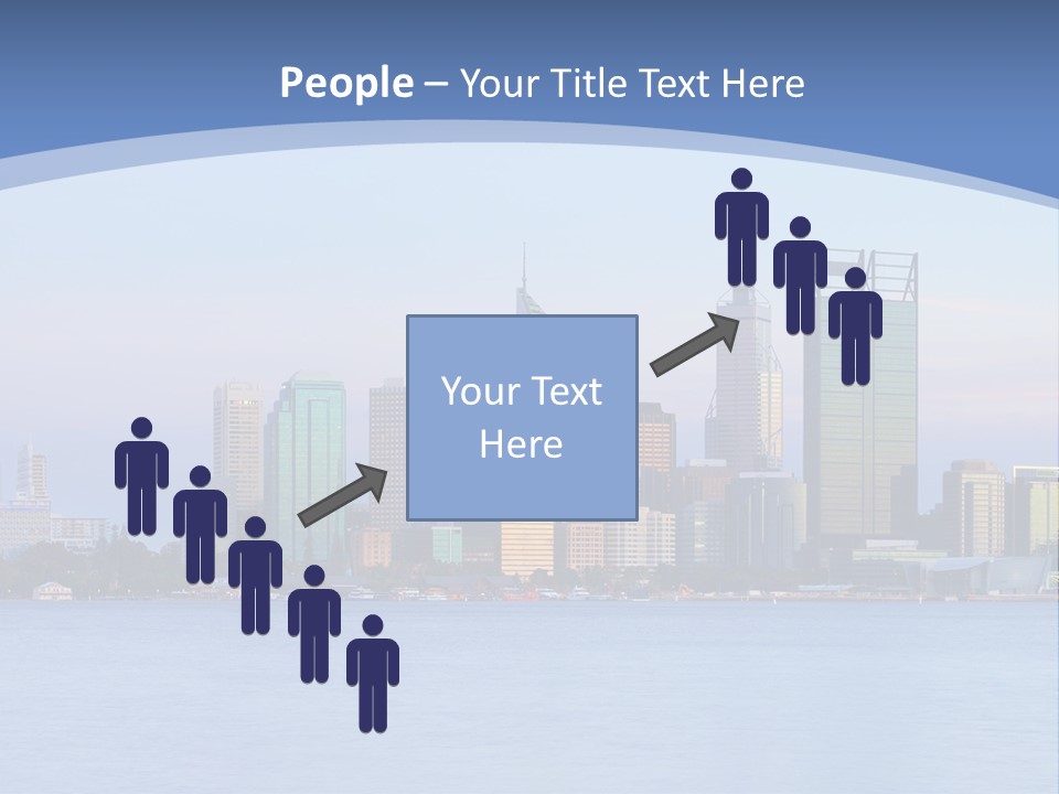 A City Skyline With A Blue Sky In The Background PowerPoint Template