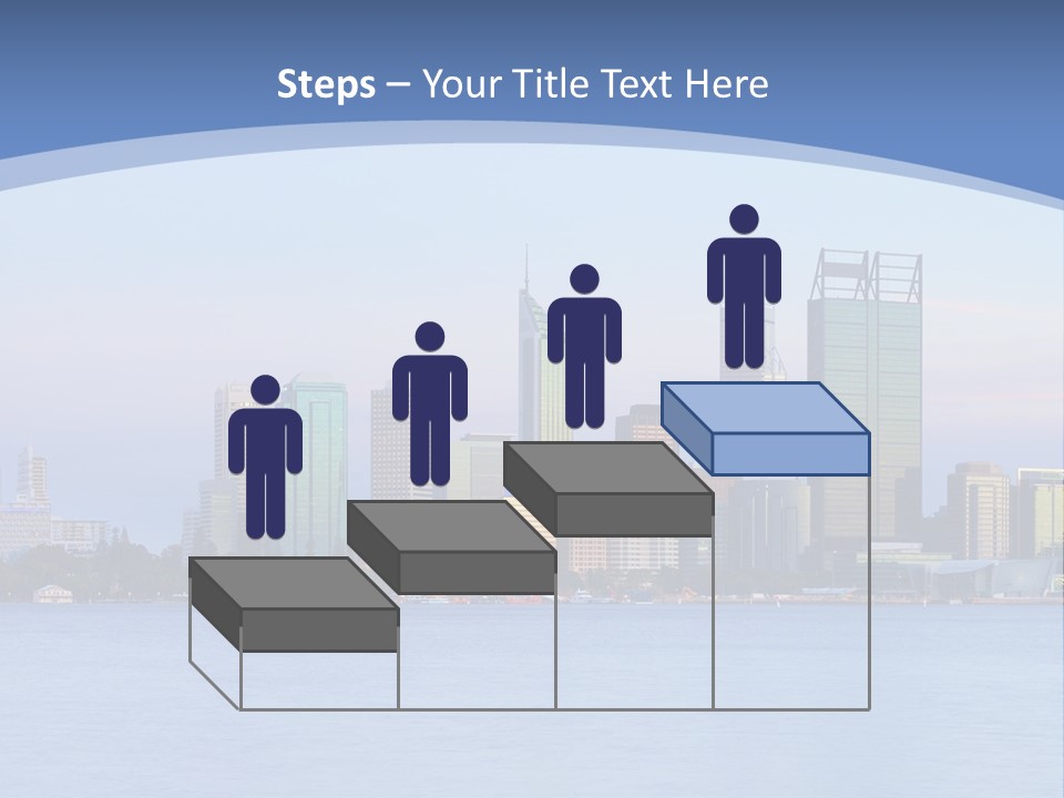 A City Skyline With A Blue Sky In The Background PowerPoint Template