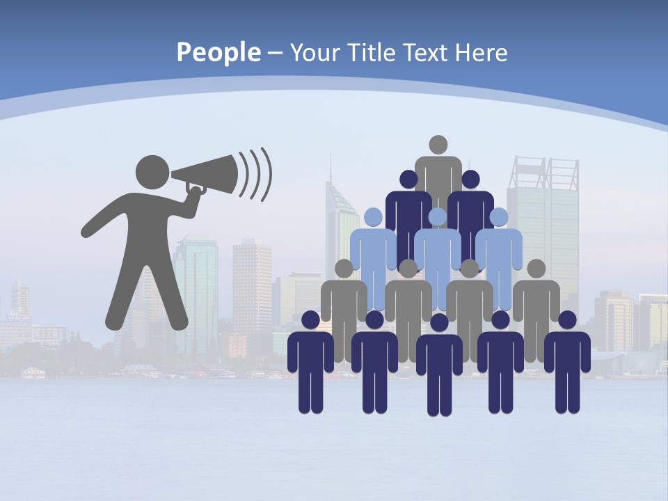 A City Skyline With A Blue Sky In The Background PowerPoint Template