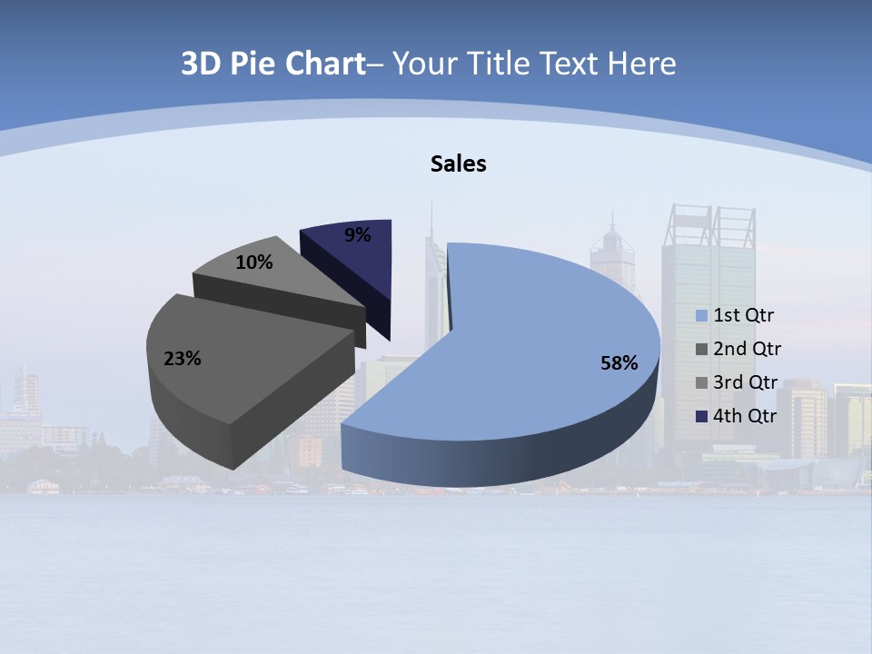A City Skyline With A Blue Sky In The Background PowerPoint Template