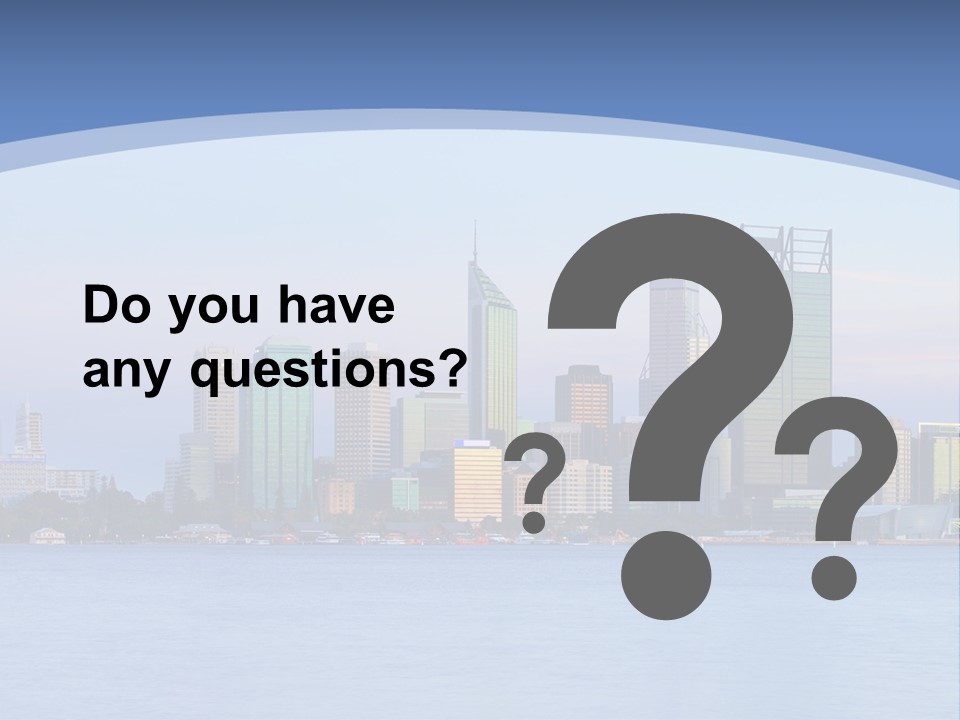 A City Skyline With A Blue Sky In The Background PowerPoint Template