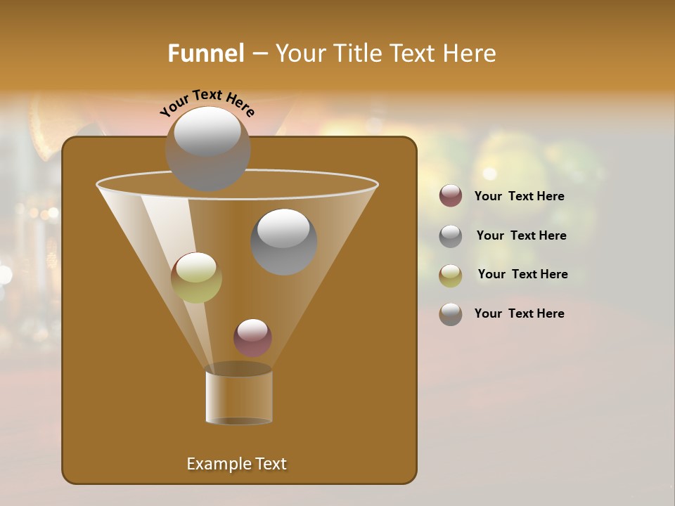 A Red Cocktail Sitting On Top Of A Wooden Table PowerPoint Template
