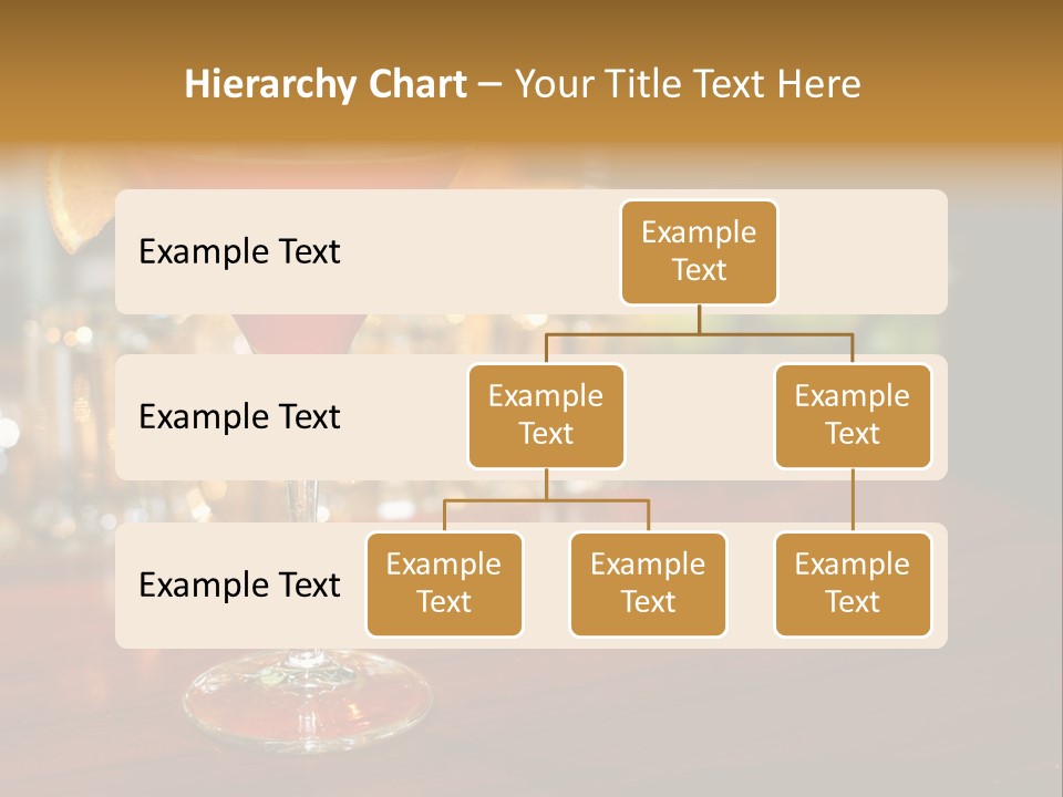 A Red Cocktail Sitting On Top Of A Wooden Table PowerPoint Template