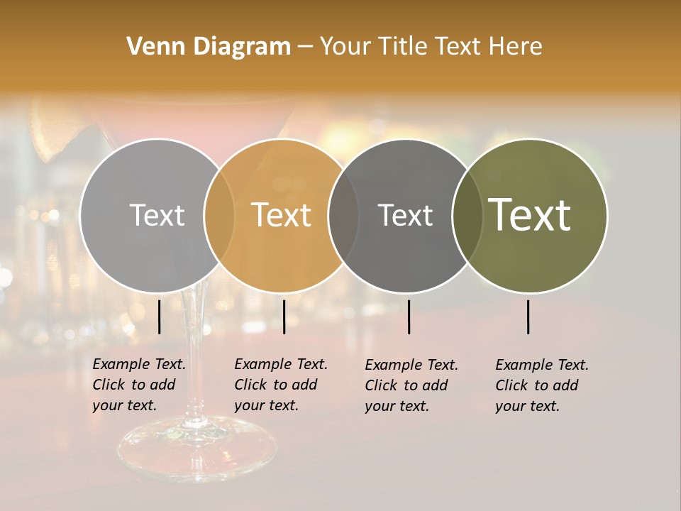 A Red Cocktail Sitting On Top Of A Wooden Table PowerPoint Template