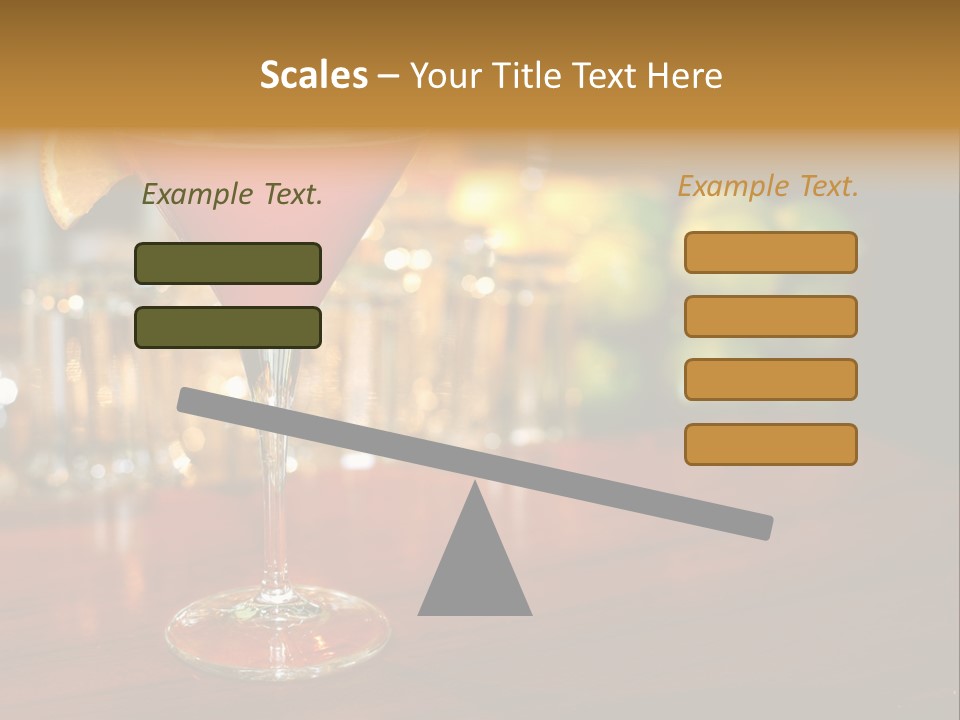 A Red Cocktail Sitting On Top Of A Wooden Table PowerPoint Template