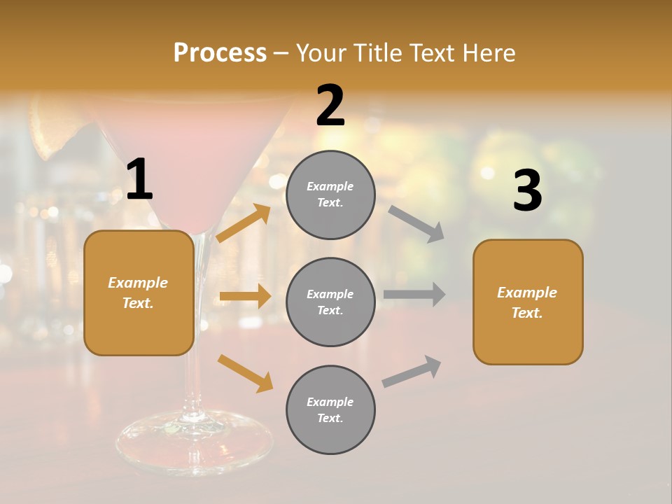A Red Cocktail Sitting On Top Of A Wooden Table PowerPoint Template