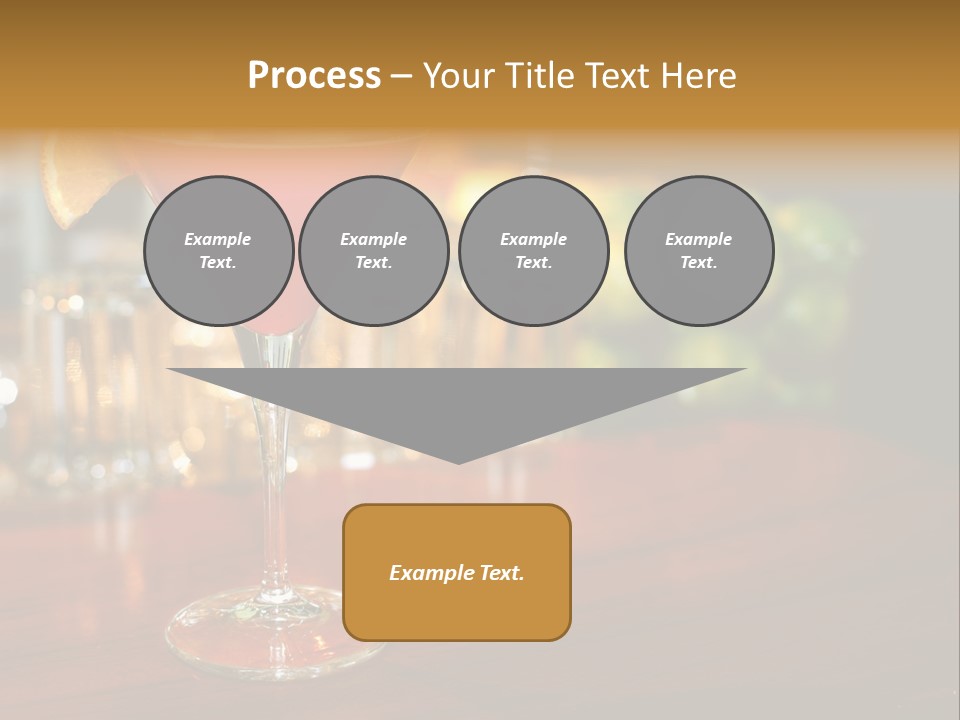 A Red Cocktail Sitting On Top Of A Wooden Table PowerPoint Template