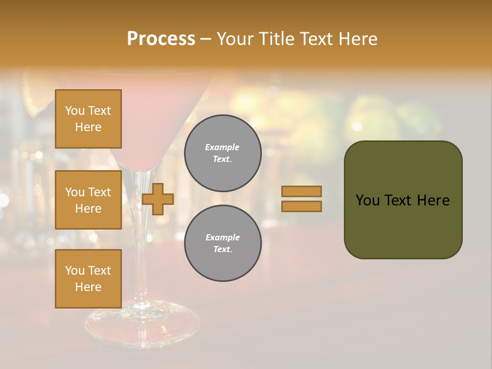A Red Cocktail Sitting On Top Of A Wooden Table PowerPoint Template