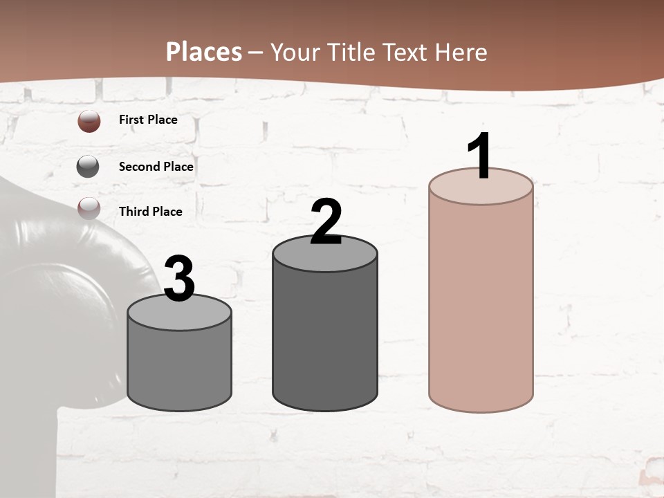 A Black Leather Chair Sitting In Front Of A Brick Wall PowerPoint Template