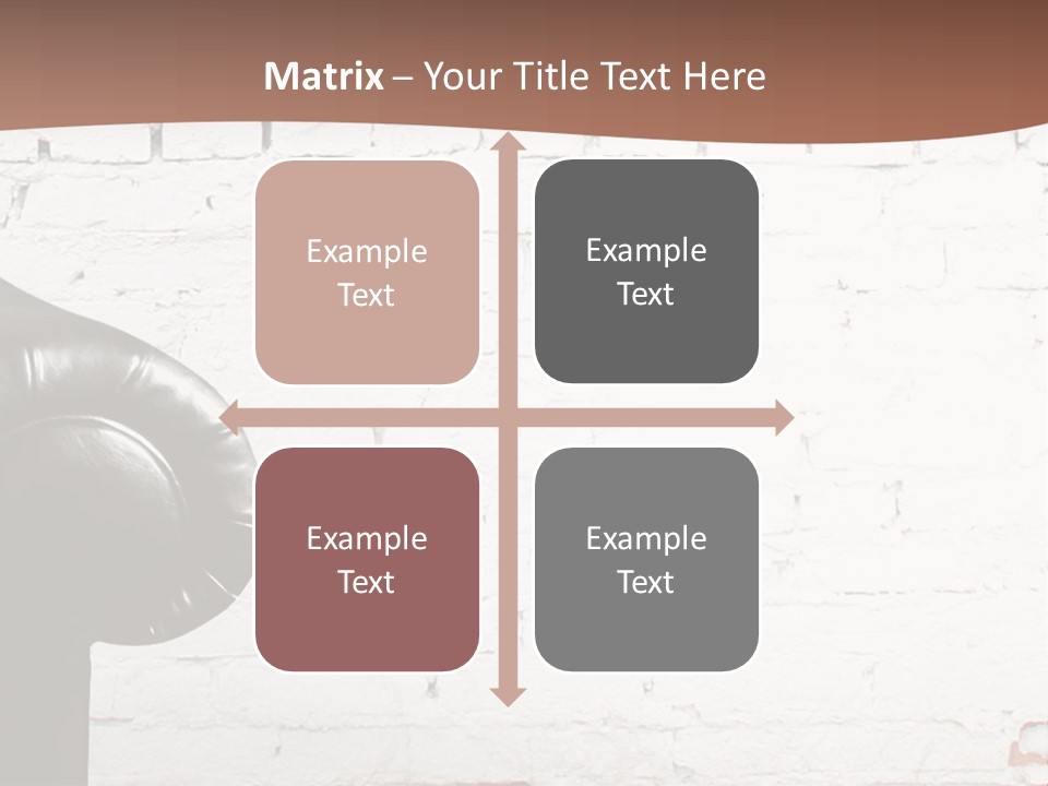 A Black Leather Chair Sitting In Front Of A Brick Wall PowerPoint Template