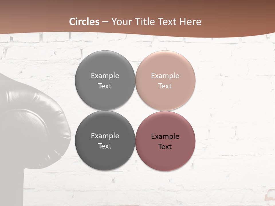 A Black Leather Chair Sitting In Front Of A Brick Wall PowerPoint Template