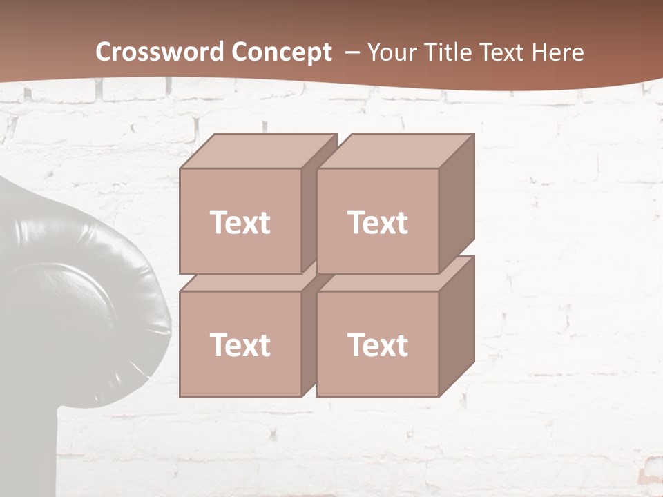 A Black Leather Chair Sitting In Front Of A Brick Wall PowerPoint Template