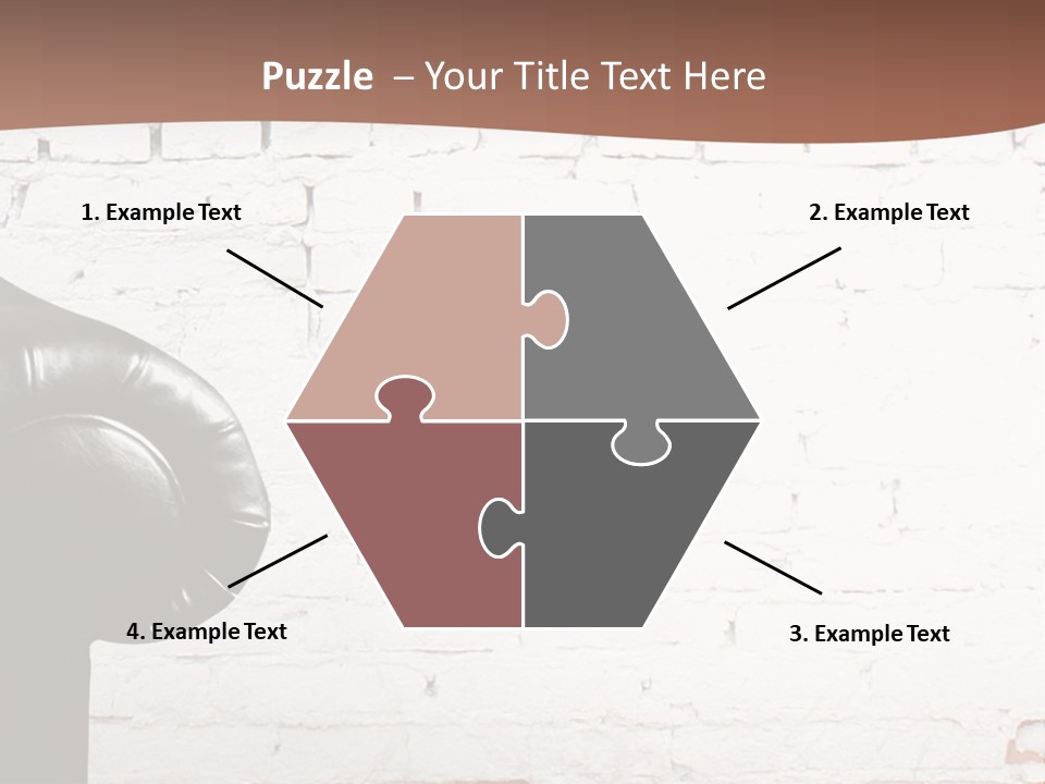A Black Leather Chair Sitting In Front Of A Brick Wall PowerPoint Template