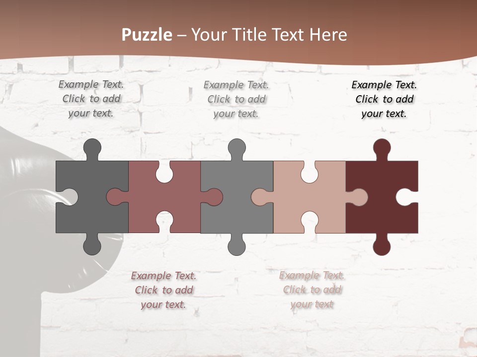 A Black Leather Chair Sitting In Front Of A Brick Wall PowerPoint Template